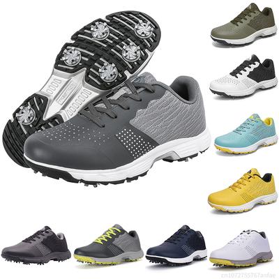 Zapatos de Golf Profesionales para Hombre Parte Superior de Malla Transpirable y Cómoda Zapatillas Deportivas para Golf y Entrenamiento General