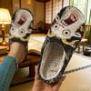 Unisex Cute Cartoon Cotton Home Slippers - Warm and Printed Design