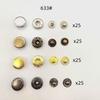 Metal Four-Hole Snap Fastener Tool Set with Four-Color Invisible Mother-Child Buckle (100 Pieces, Types 831 & 633)