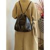 Retro Soft Leather Double Shoulder Bag, Large Capacity Single Shoulder Tote Bag, Simple Commuter Crossbody Bag
