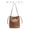 Borsa a Mano con Coulisse in Pelle Intrecciata da Donna Taglia Media Crossbody a Spalla Stile Casual Chic