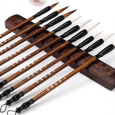 Beginner Calligraphy & Painting Brush Set: Large, Medium, Small Wolf Hair Brushes for Regular Script