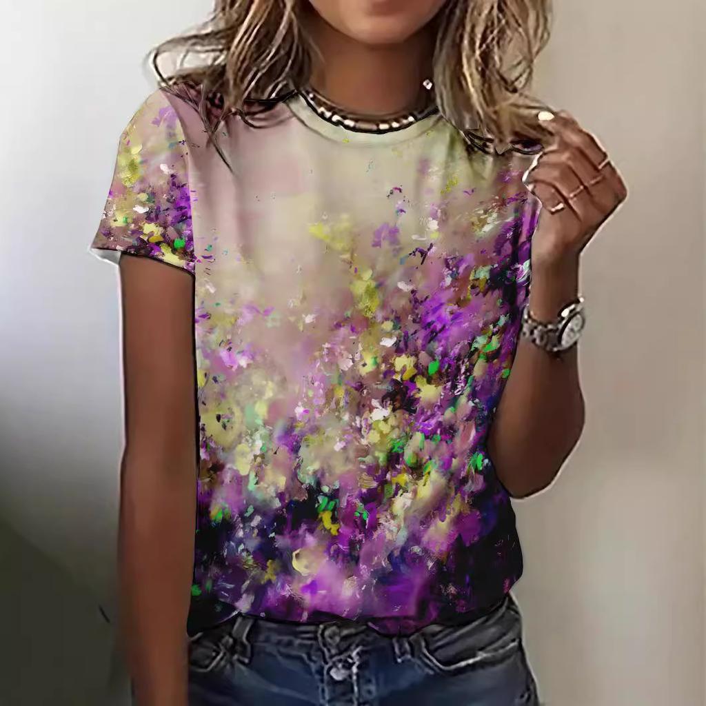 Animal Series 3D Digital Printed Tees Tops Women's Short Sleeved T-shirt Vintage Men's T-shirt