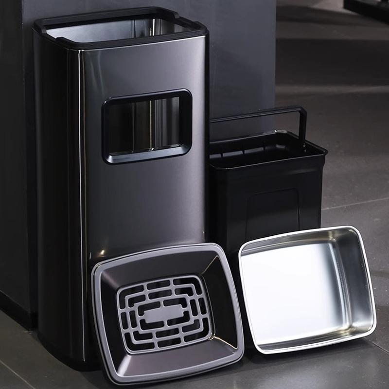 Large Capacity Trash Can Rectangular Trash Bin Office Litter Bins 12 Liters Dustbin Garbage Recycling Cube Wastebins with Lid