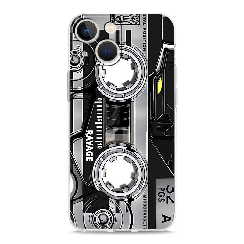 Custodia per Telefono Per iPhone 17 Custodie iPhone Air 16 15 12 13 14 Pro Max 7 8 Plus 16Pro iPhone11 Morbida Cover Cassetta Musicale Vintage