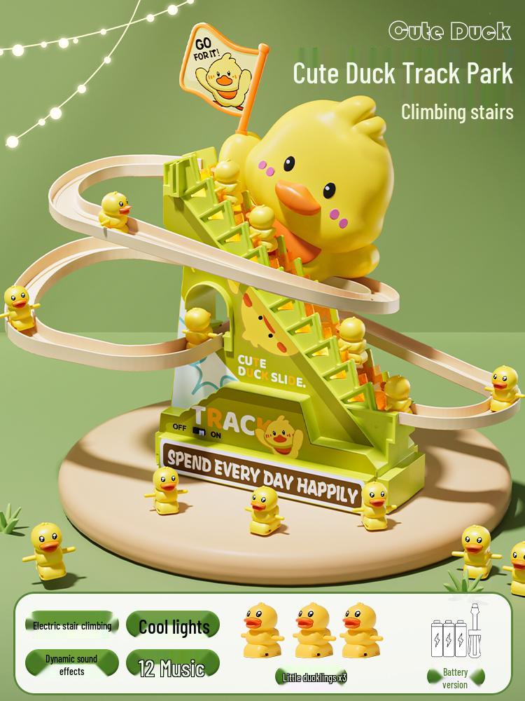 Развивающая игрушка для детей «Желтый утенок, поднимающийся по лестнице» для годовалых детей