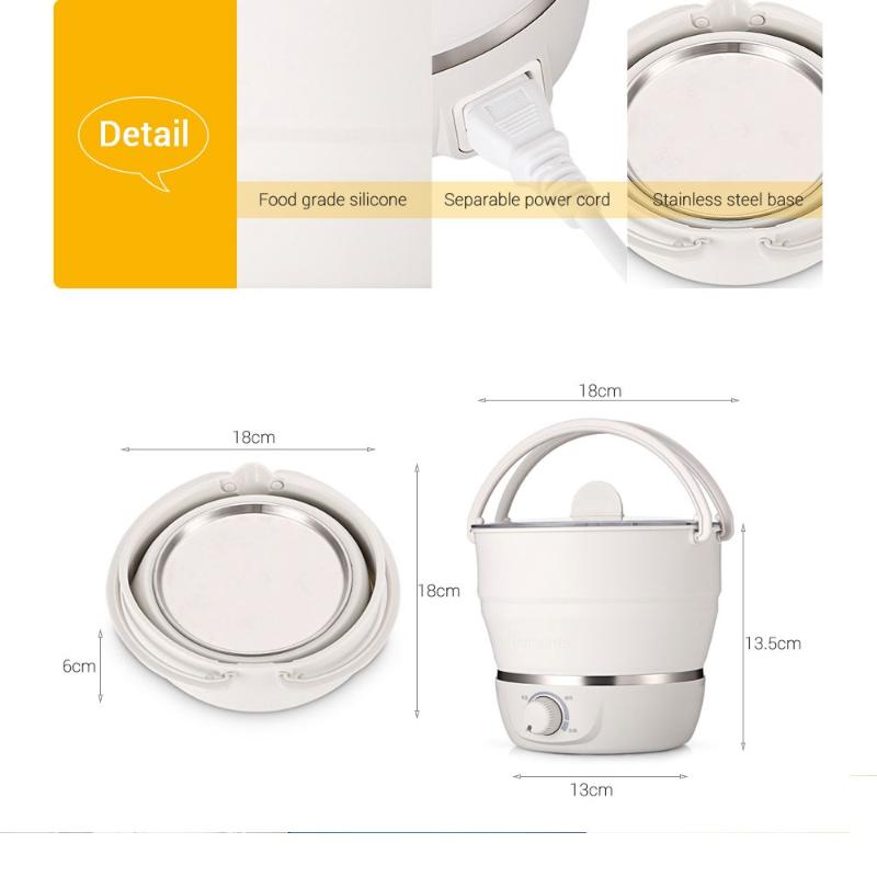 Foldable Electric Hot Pot, Multi-functional Electric Stew Pot and Electric Kettle, Portable Travel Cooker