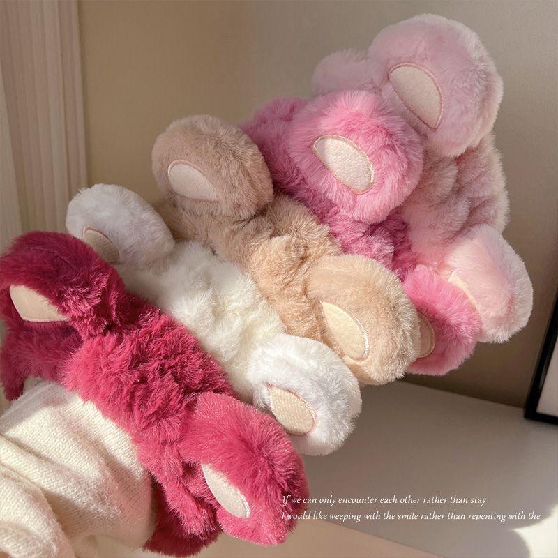 Plush Non-Slip Cartoon Cute Headband & Strawberry Bear Hair Clip Set