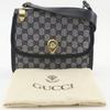 Gucci Old Gucci Shoulder Bag Vintage Navy Blue GG Canvas Women Used