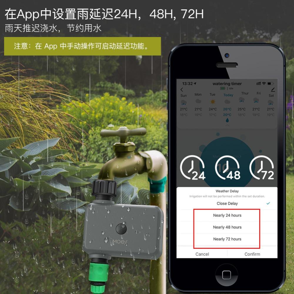 Bluetooth Garden Water Timers Rain Delay Programmable Automatic Irrigation Timer with Hub Required
