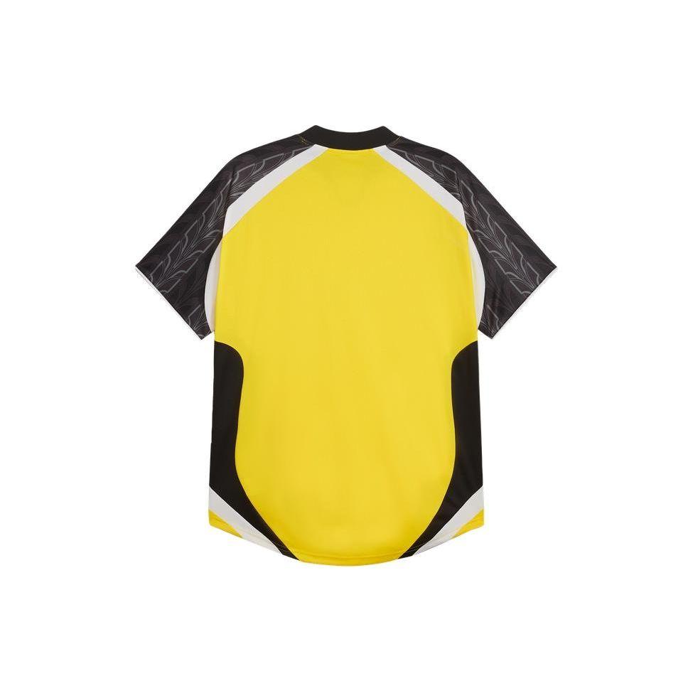 Puma Color-Block Loose V-Neck Pullover Short Sleeve T-Shirt Unisex Tops Belle-Yellow 627936-68