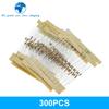 TZT 600pcs/set 30 Kinds 1/6W Resistance 5% Resistors Pack Assorted Kit 1K 10K 100K 220ohm 1M Resistors 300pcs/set