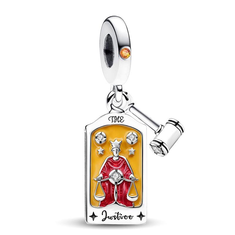 925 Silver Mysterious Fashion Tarot Card Series Charms Beads Fit Original Pan Bracelets Bangles Fine Jewelry Gift