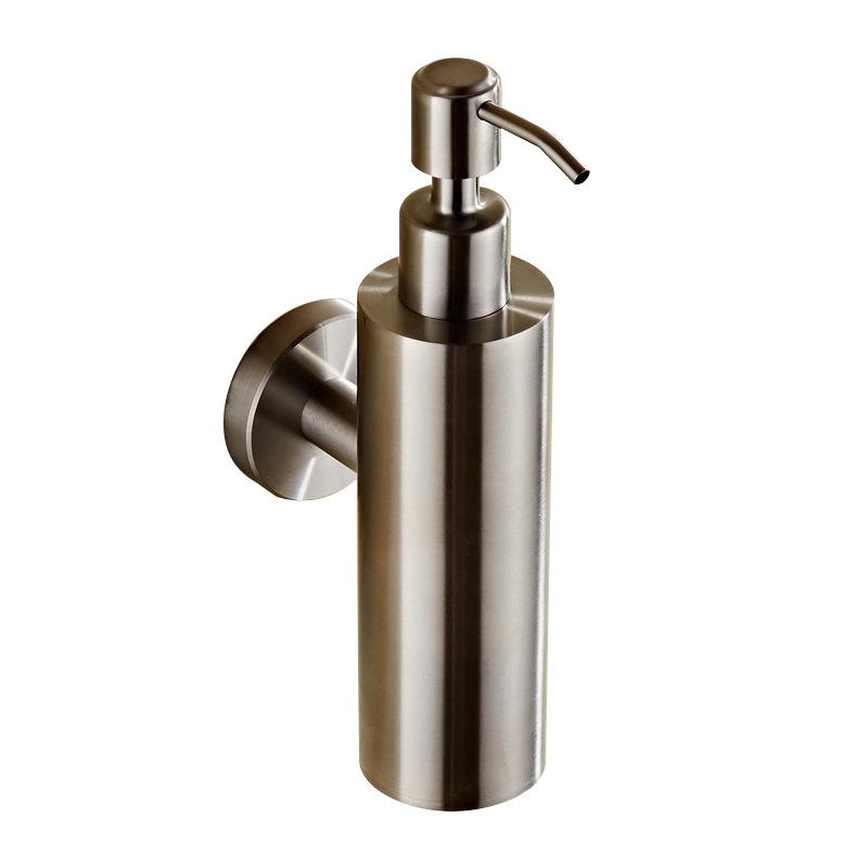 1PC 200ml Shower Bottle Pump 304 Stainless Steel Brushed Chrome Round Squaer Shampoo Dispenser Wall Mounted