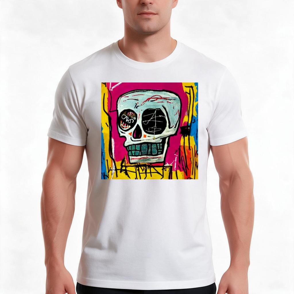 Grill Grills Graffiti Skull Head Famous Artist Tshirt Summer Casual Cotton Tee Oversized Streetwear Tops Unisex Unisex Unisex