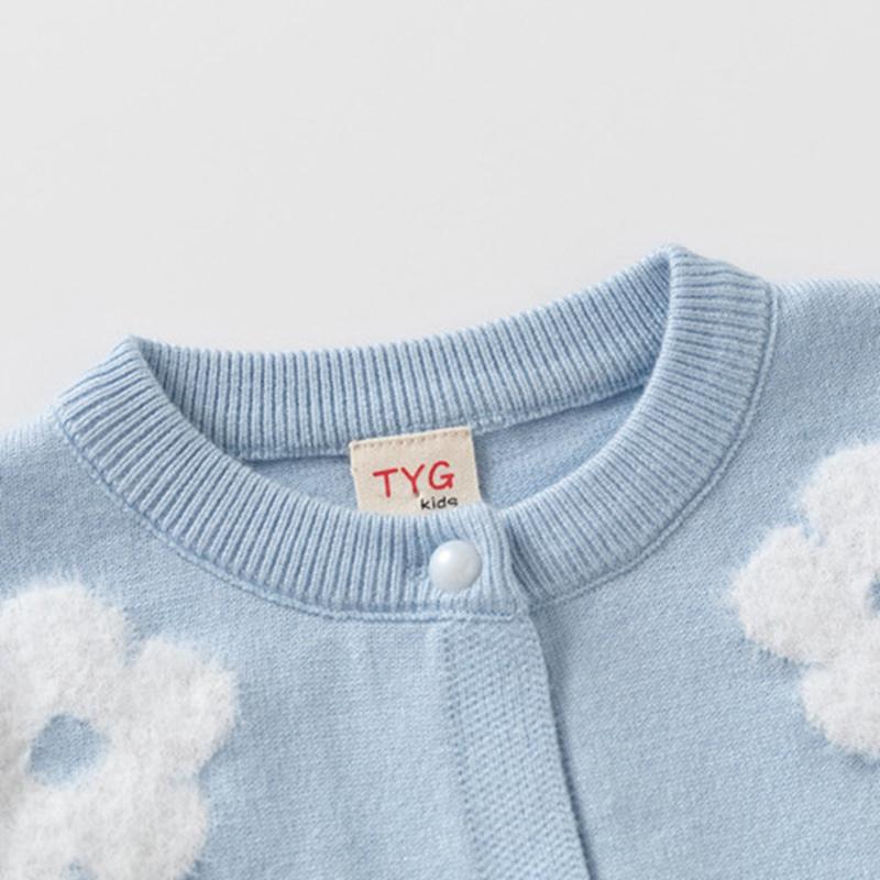 2-9 Years Girls Knitted Button Coat Cardigan Sweater