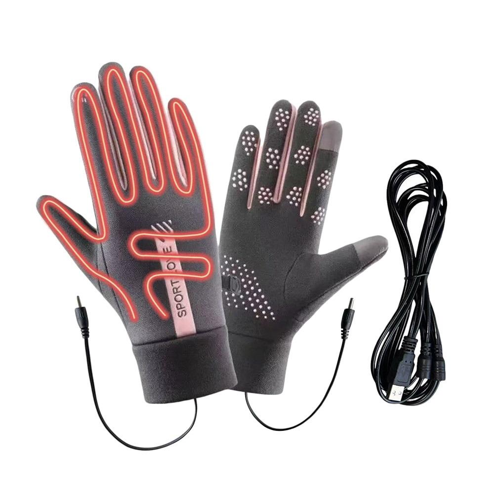

Waterproof Rechargeable Gloves Winter Hand Warming Gloves Creative Touchscreen Gloves 1 level рожевий
