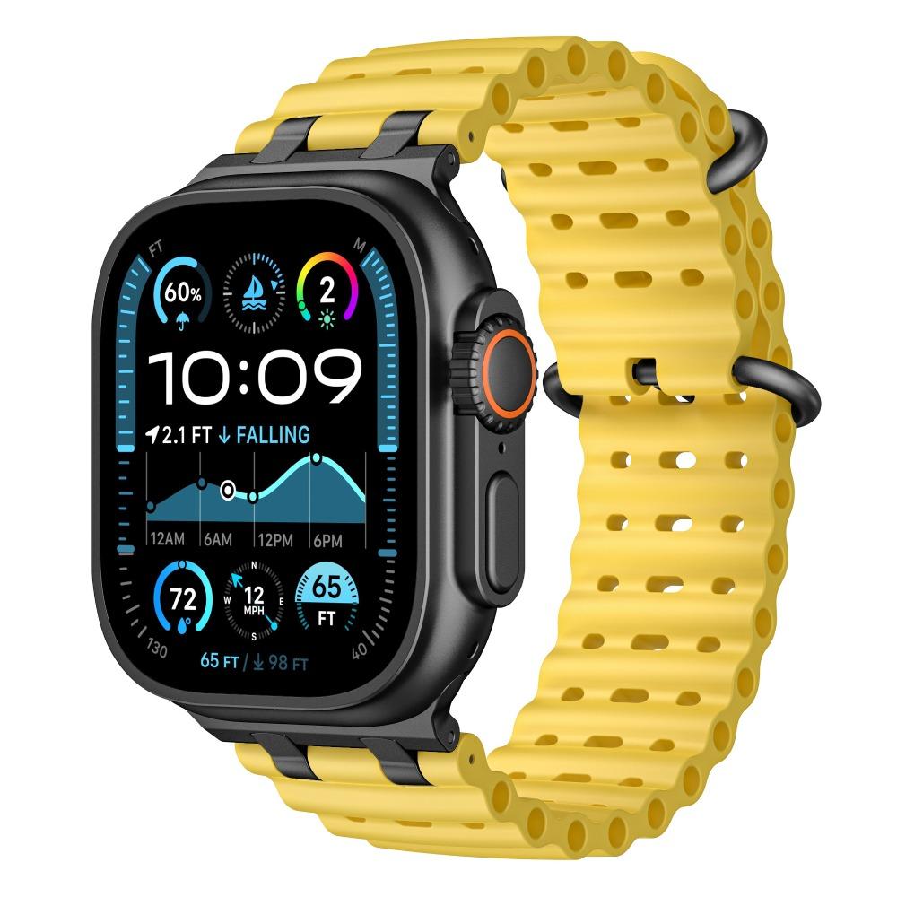 Ocean Silicone Sports Band for Apple Watch Ultra2 49mm Series 10 46mm Soft Loop Strap for Series 9 8 7 6 5 4 SE 45mm 44mm Correa