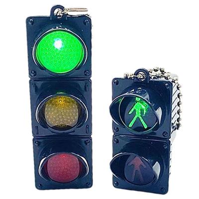 Ampel Schlüsselanhänger Auto Schlüsselanhänger Rucksack Anhänger Ampel Modell mit LED Beleuchtung Kreativer Auto Schlüsselanhänger Für Kinder