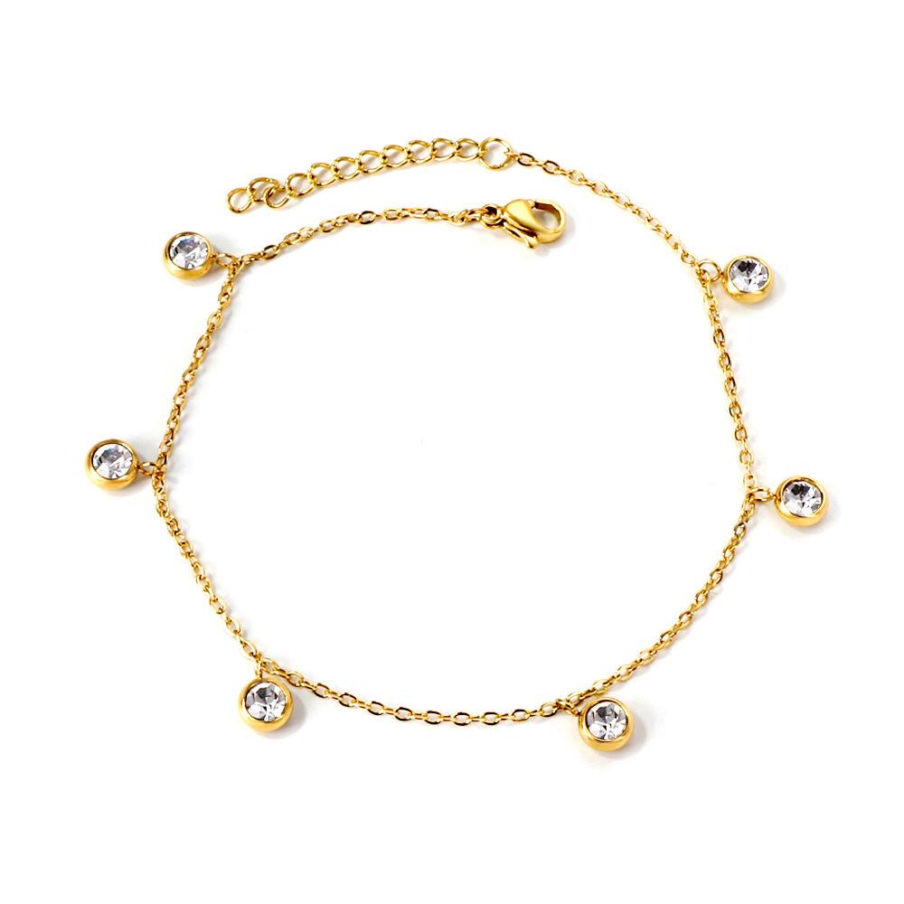 Fashionable Cross Ankle Bracelet Fade Resistant Minimalist Elegant Women Foot Jewelry