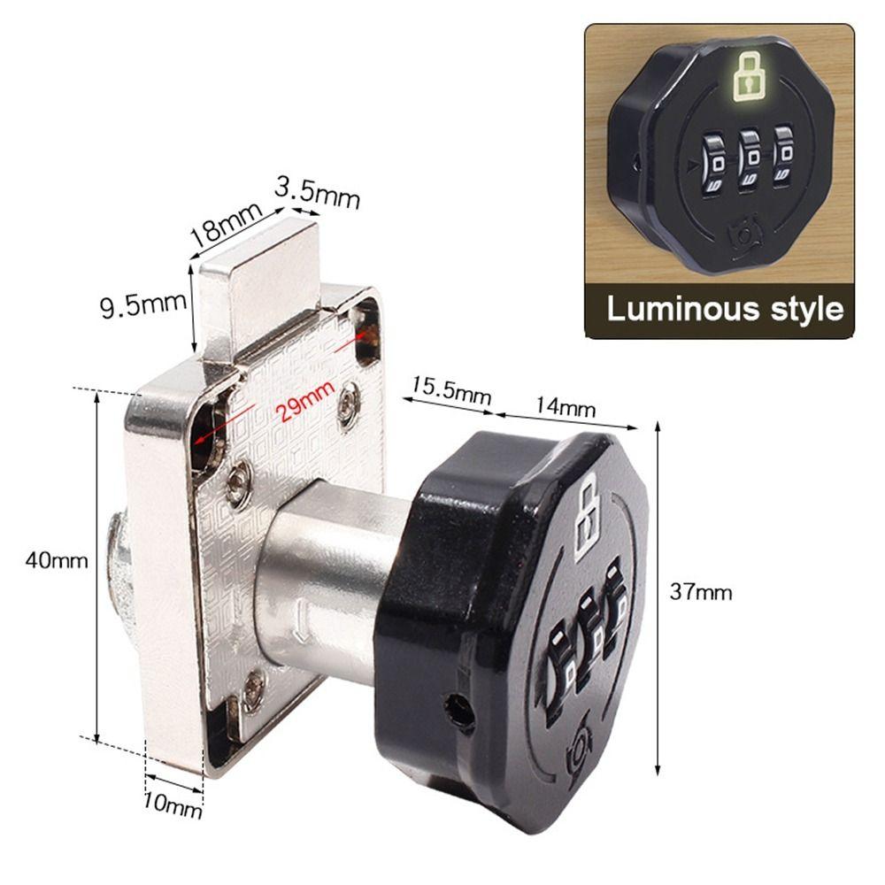 

Шкафчик с паролем из цинкового сплава, 3 цифровых кода, кодовый замок для шкафа, новый кодовый замок для ящика, шкаф black-Style 1