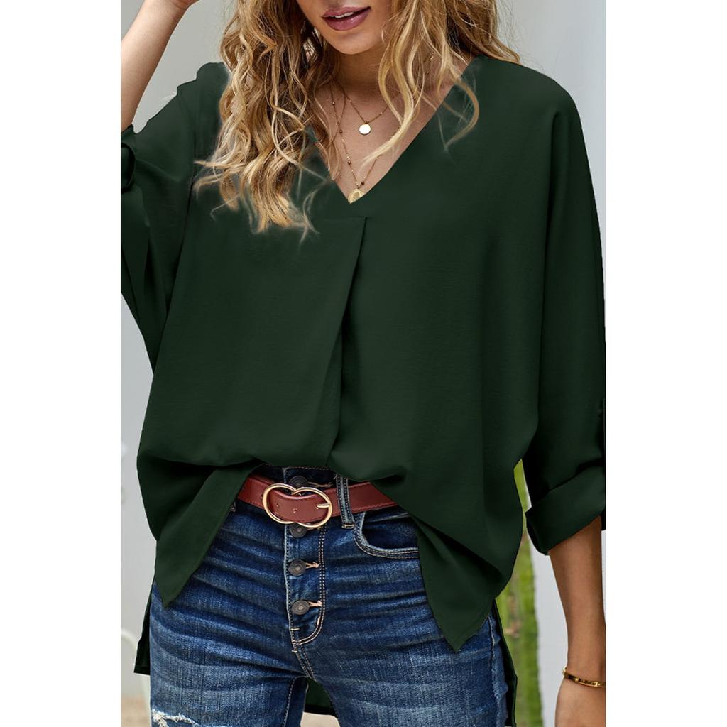 Solid Casual Loose Blouses For Women Fashion Autumn Vintage Women's Oversized Shirts And Blouses Elegant Youth Female Tops Plus Size