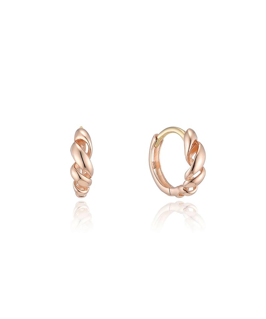 Lloyd Balloon Twist 10K Gold One-Touch Hoop Earrings Lotp3015T
