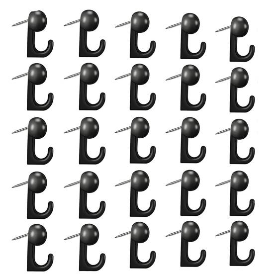 50 Pcs Push Pin Hooks Plastic Heads Cork Board Hooks Decorative Thumb Tacks Hook for Cork Bulletin Board Photos Calendar Home Office School Supplies