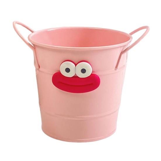 Metal Bucket Pencil Holder Funny Desk Organizer for Office Home Large Capacity Stationery Storage Boxes for Pens Markers Rulers