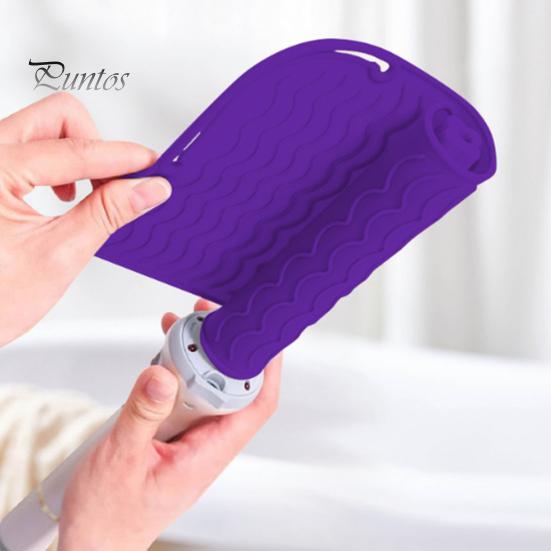 Curling Iron Heat Resistant Mat Anti-slip Silicone Rectangle Portable Flat Iron Hair Straightener Hair Styling Hot Tools Travel Heat Pad Protector