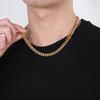 European Fashion Street Rap Hip-hop Stainless Steel 8mm-12mm Pvd18k Gold Cuban Chain Necklace for Men and Women