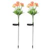 2 Pcs Solar Garden Lights LED Solar Flower Lights for Garden Patio Lawn Yard Pathway