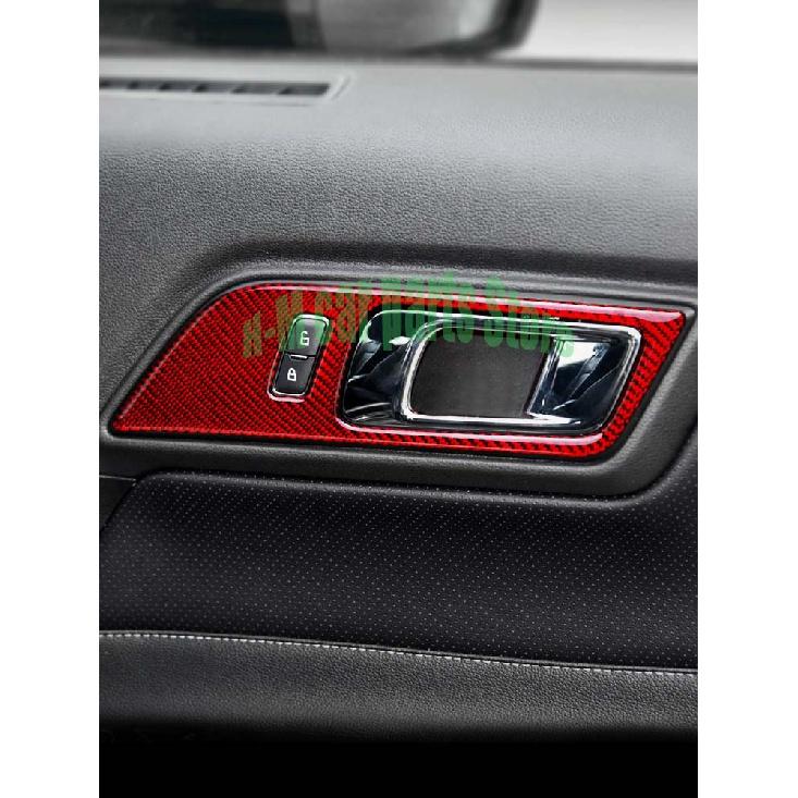 Airspeed fibră de carbon mânere interioare uși bol decorativ pentru Ford Mustang autocolante pentru mașină-styling 2015 2016