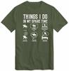 Horse Racing Things I Do In My Spare Time T-Shirt Enthusiast Equestrian Spare Time Birthday Gift for Husband, Father, Dad, Friend Tee