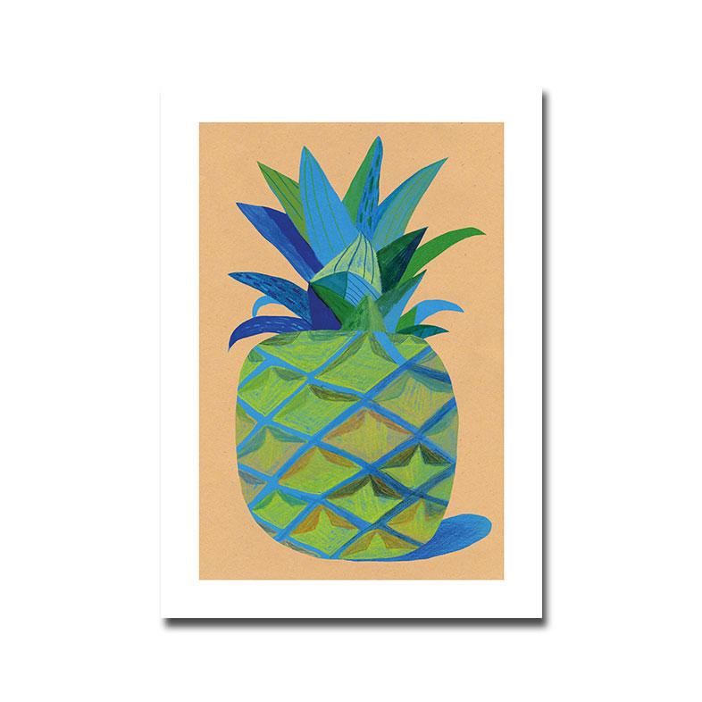 

Colourful Pineapple Poster Insects Print Nursery Canvas Painting Educational Wall Art For Kids Room Home Decor Bedroom Picture 21x30cm No Framed