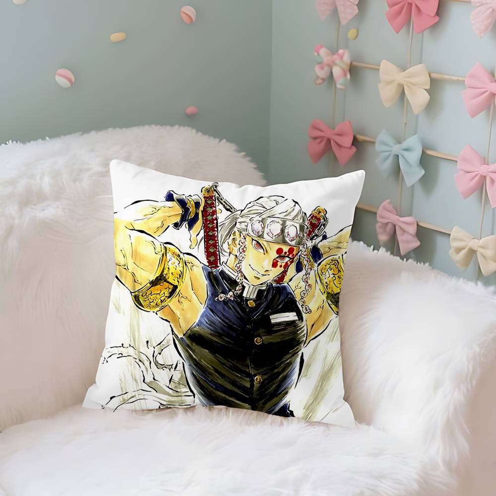 T-Tengens Uzuis Case Plush Fabric Soft Pillowcase Double Sided Print Cushion Cover Household Gifts