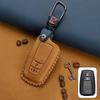 Toyota Key Case Key Cover Key Holder TOYOTA C-HR Prius Corolla RAV4 Camry Prado Toyota 86 Genuine Leather Brown, Braun