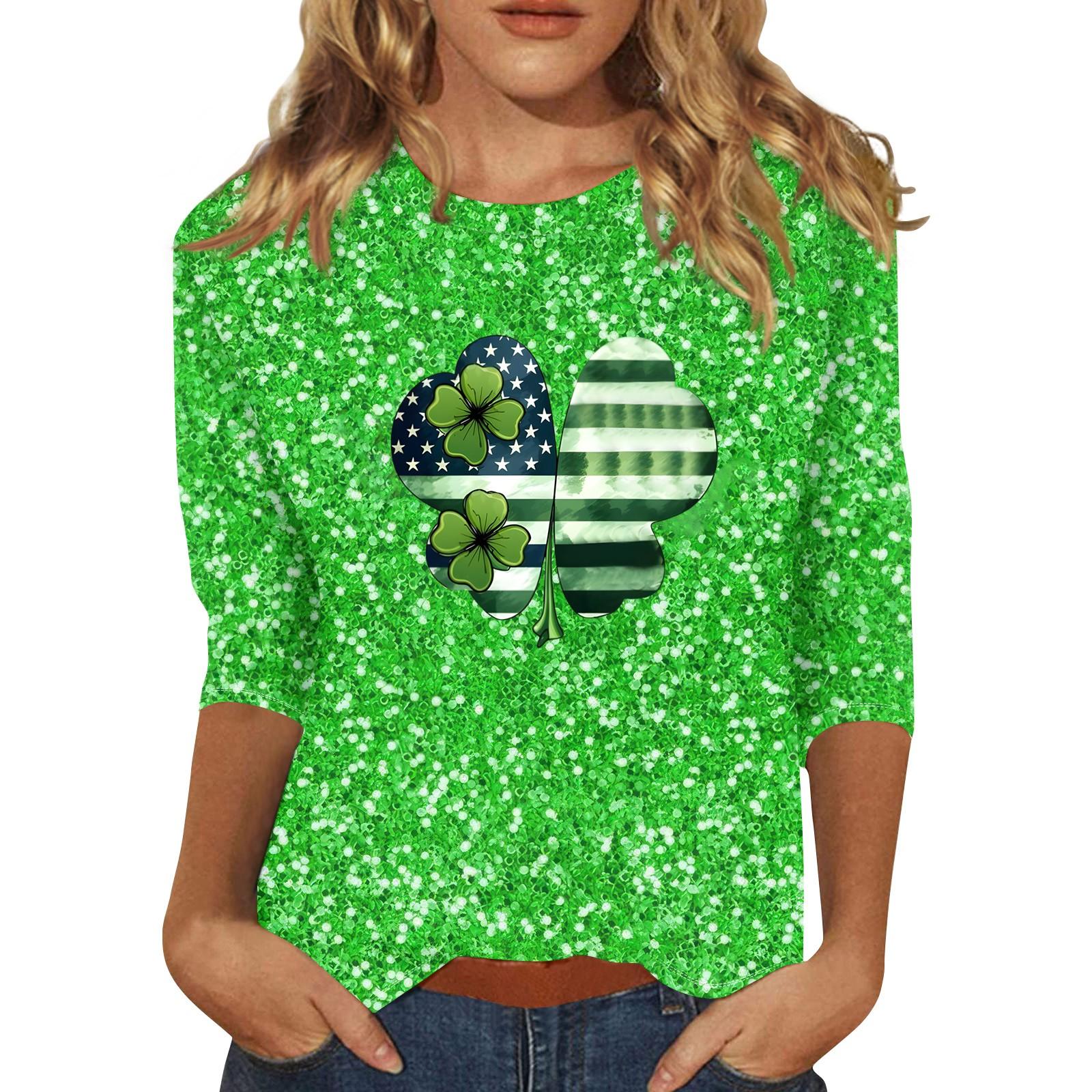 

Женская мода свободный повседневный топ с семью рукавами и круглым вырезом XXXXL