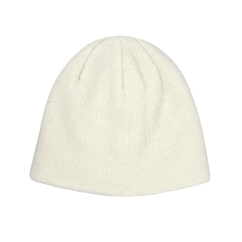 OTHER-worldly Drop Beads Angora Short Beanie [Ivory]