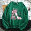 Mode Paris Print Y2k Damen Kapuzenpullover 90er Langarm Warmes Fleece Sweatshirt Weicher Rundhals Pullover Freizeit Damenbekleidung
