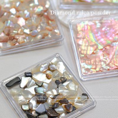 1 Scatola Scaglie di Conchiglia Aurora Charms per Unghie di Abalone Sottili Naturali Irregolari Fetta Conchiglia Pietra di Conchiglia Paillettes Decorazione Artistica per Manicure