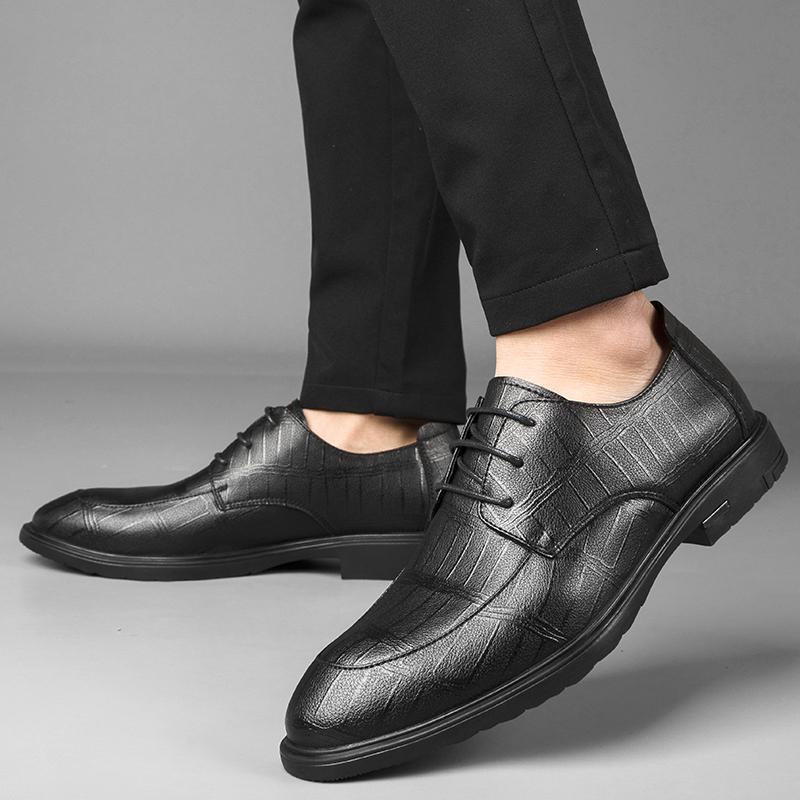 Business-Lederschuhe für Herren Herbst Luxus Bequeme Flats Slipper Schwarz Büro Karriere Freizeitschuh Rutschfest Zapatos Hombre