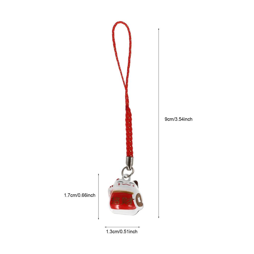 [FRCOLOR] Cat Keychains, Maneki-neko Keychains (Set of 4), Good Luck Charms, Lucky Cat Souvenirs