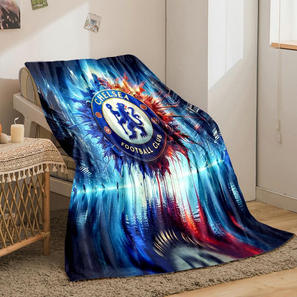 Chelsea Football Club Designed Flannel Blanket for Bedroom, Living Room, Sofa, and Nap