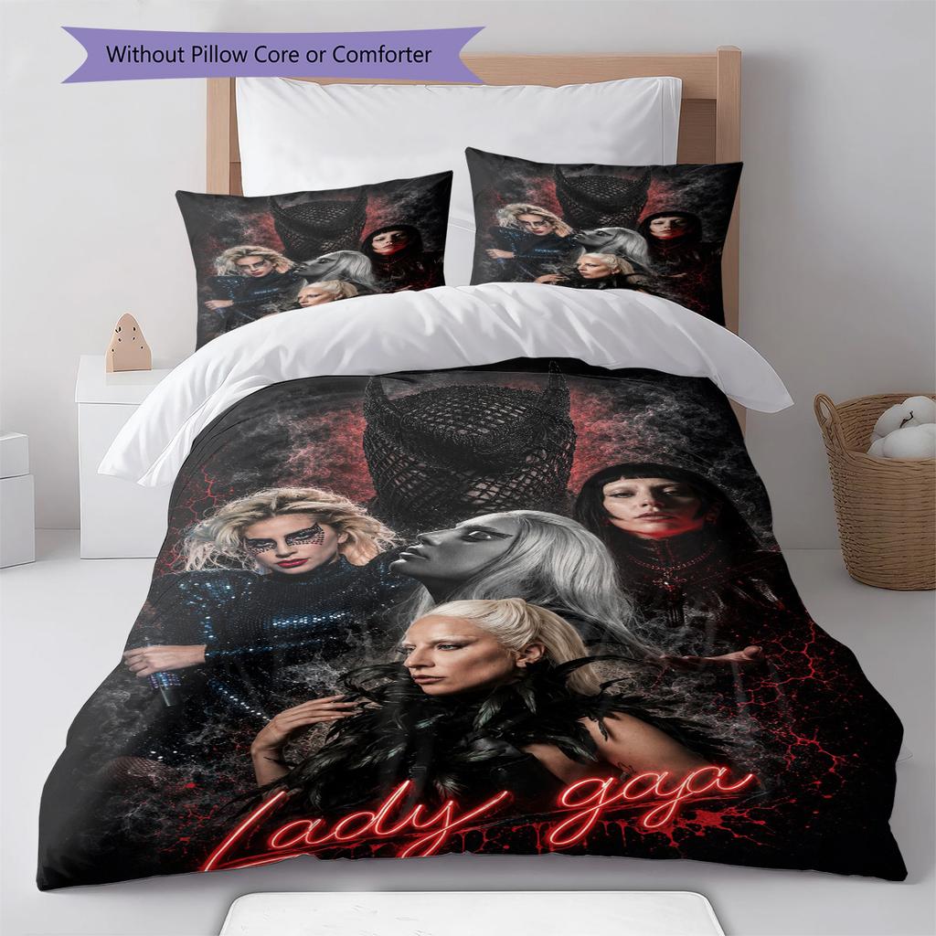 Gaga Pattern Bedding Set Quilt Cover Pillowcase Home Decor Gift (1 * duvet cover + 2 * pillowcase, without core)