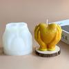 Candle Mold Heart Shape Silicone Aromatherapy Mould DIY Soap Mold for Wedding Anniversary Home Decor