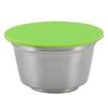 Refillable Coffee Capsule Stainless Steel High Temperature Resistant Reusable Coffe Pod for Home Green