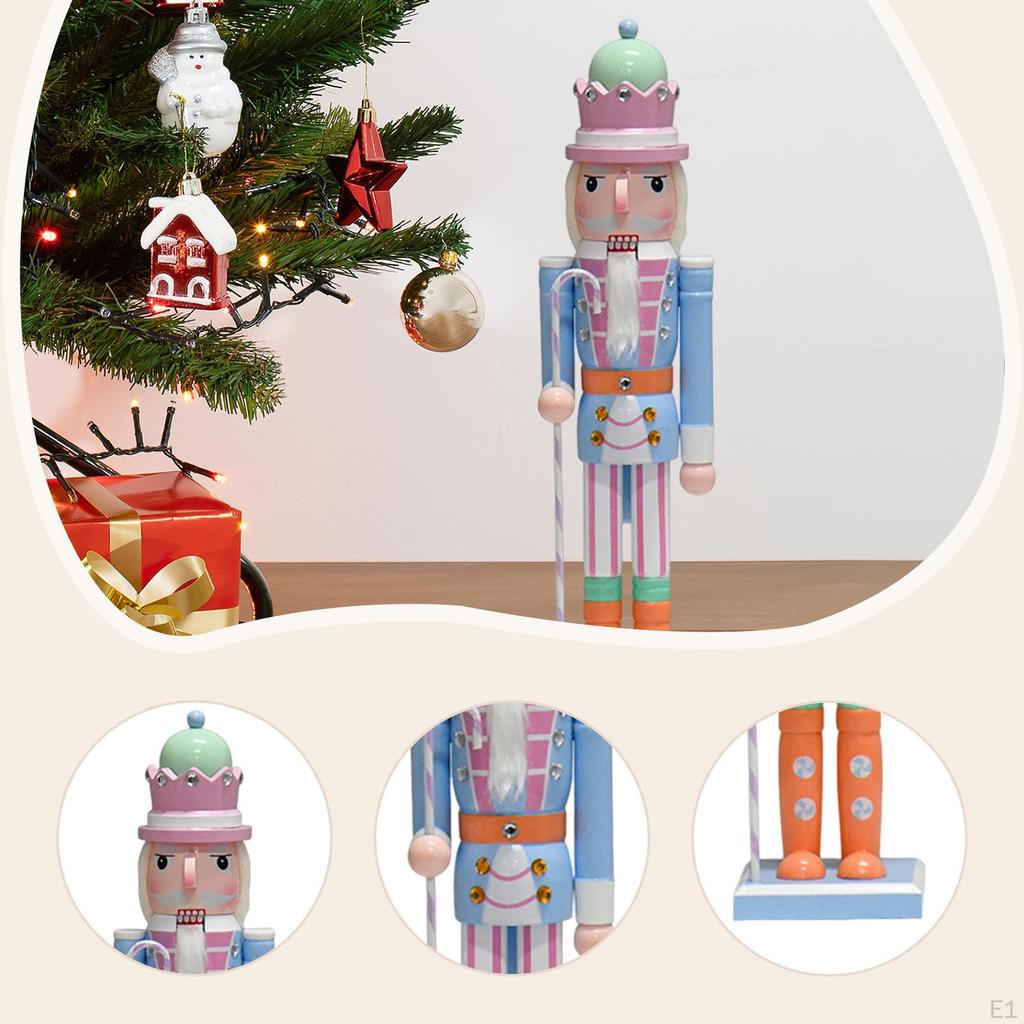 Wooden Nutcracker Ornament Christmas Decoration Collectible Gift Figurine Tabletop