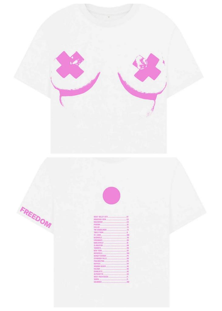 Singer Kesha boy Crazy Tits Out Tour Print Tshirts Men Women Short Sleeve Cotton Tshirt Fashion Loose Hip Hop Unisex T Shirt