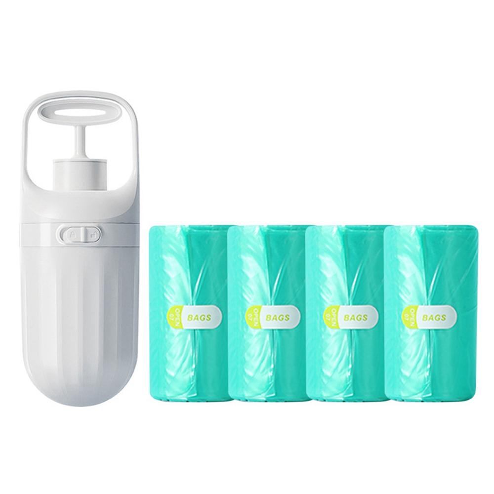 

Совок Pooper для маленьких собак, кошек, одноручный инструмент для взлома домашних животных с дозатором для сумок, прост в использовании для прогулок на свежем воздухе